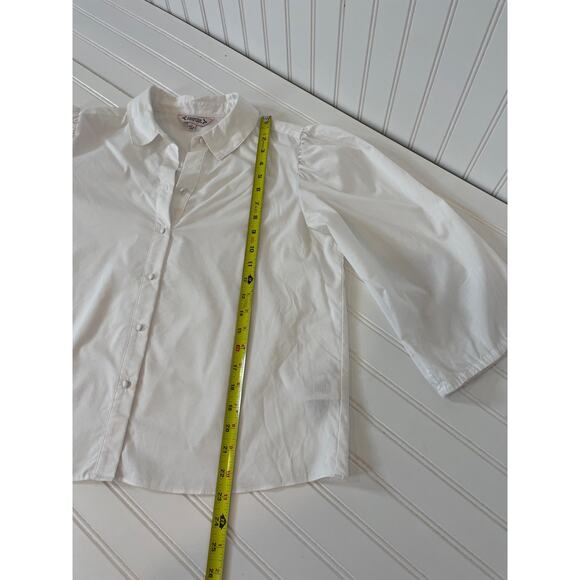 Ralph Lauren & Nanette Lepore White Button-Up Shirt & High Waist Pants Size M - Picture 4 of 11